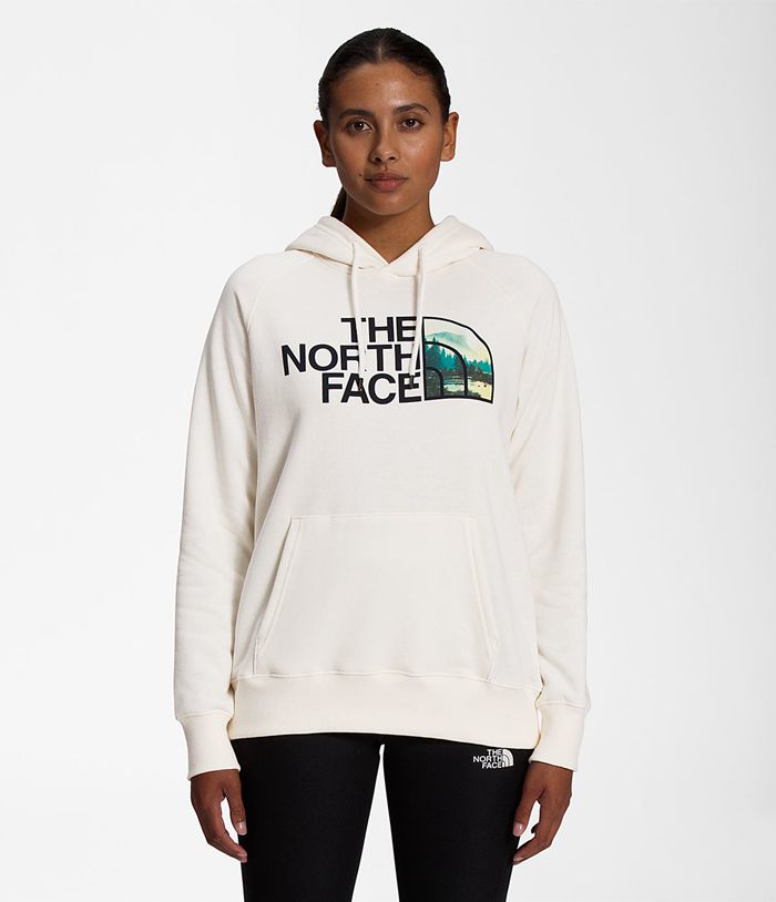 The North Face Hoodie Dames Half Dome Pullover KBWZ53042 - Wit